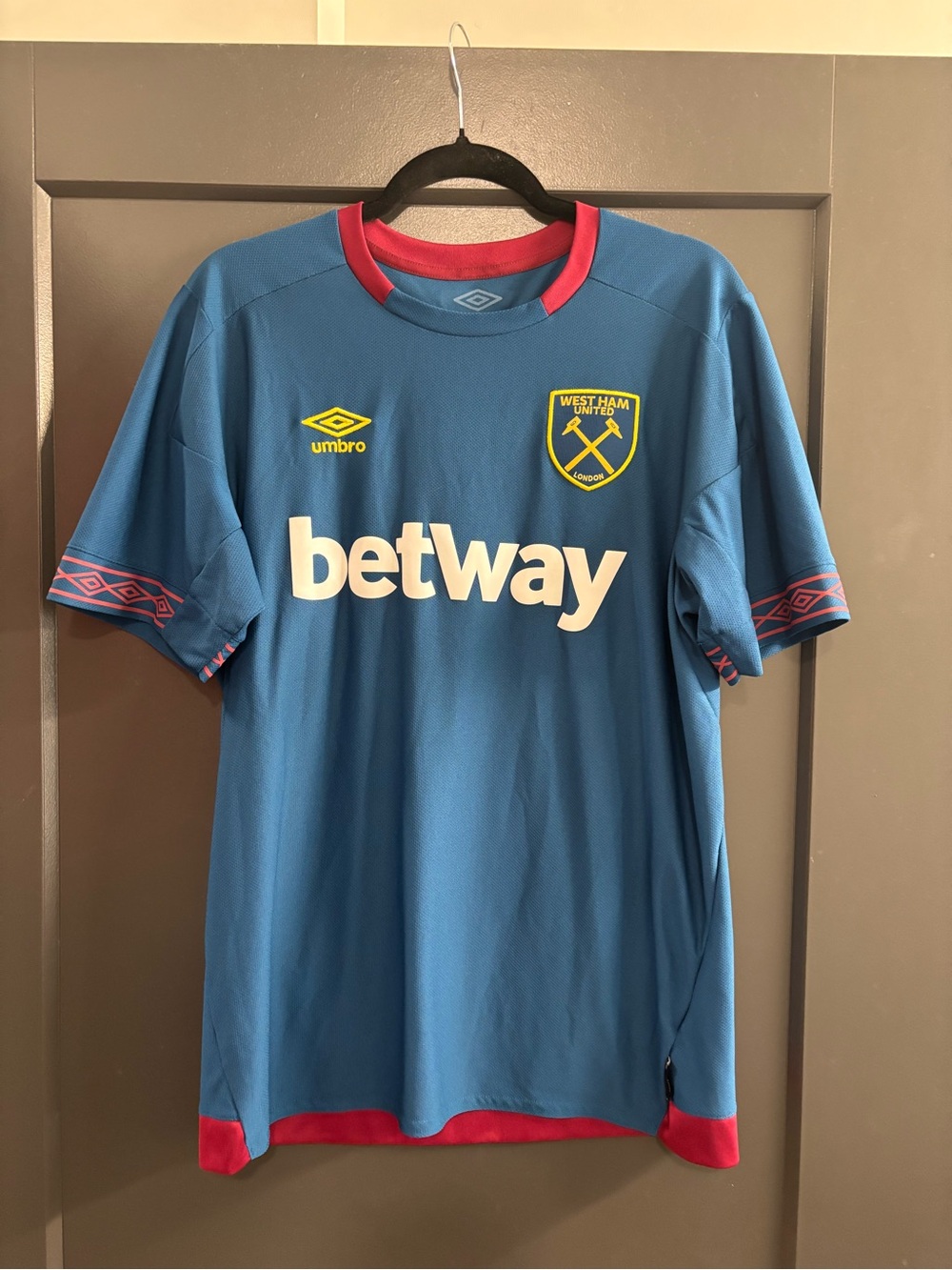 Premier League West Ham Umbro Blue Soccer Jersey 2018/19. Very good condition